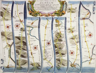 Road from Whitby to Durham, from John Ogilby